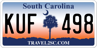 SC license plate KUF498