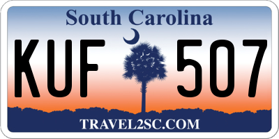 SC license plate KUF507
