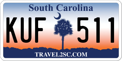 SC license plate KUF511