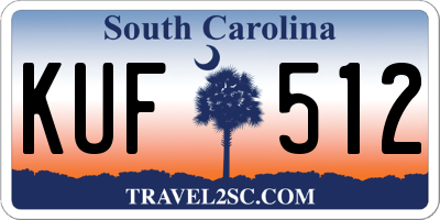 SC license plate KUF512