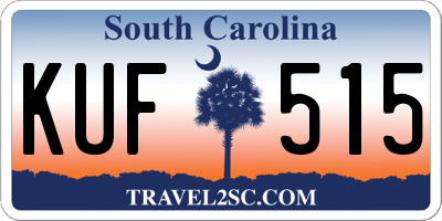 SC license plate KUF515