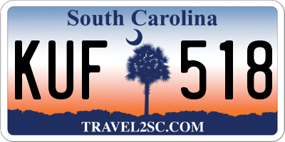 SC license plate KUF518