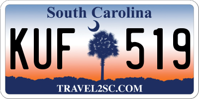 SC license plate KUF519