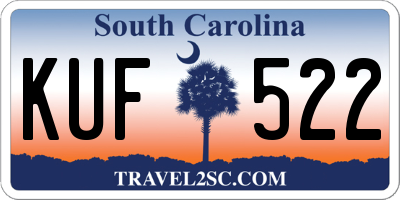SC license plate KUF522