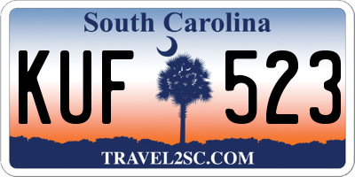 SC license plate KUF523