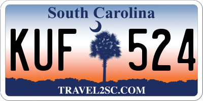 SC license plate KUF524