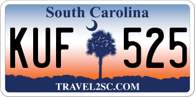 SC license plate KUF525