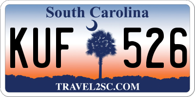 SC license plate KUF526