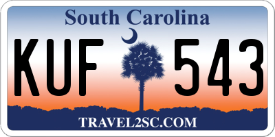 SC license plate KUF543