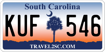 SC license plate KUF546