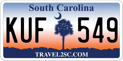 SC license plate KUF549