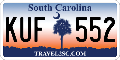 SC license plate KUF552
