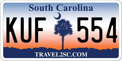 SC license plate KUF554