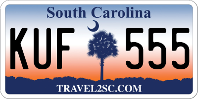 SC license plate KUF555