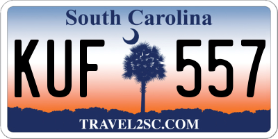 SC license plate KUF557