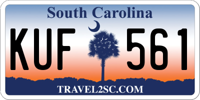 SC license plate KUF561