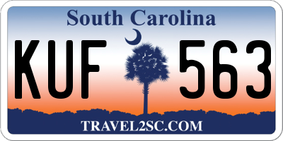 SC license plate KUF563