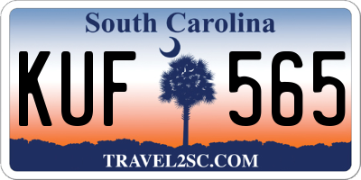 SC license plate KUF565