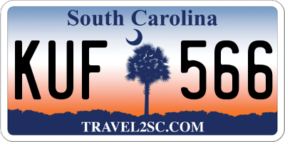 SC license plate KUF566