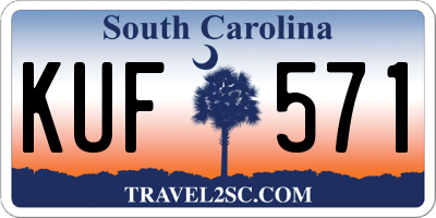 SC license plate KUF571