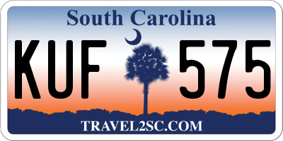 SC license plate KUF575