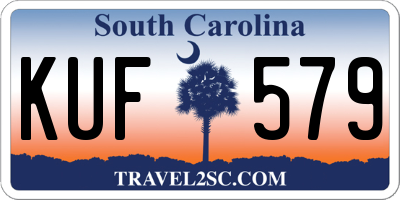 SC license plate KUF579