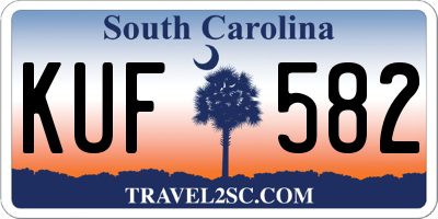SC license plate KUF582