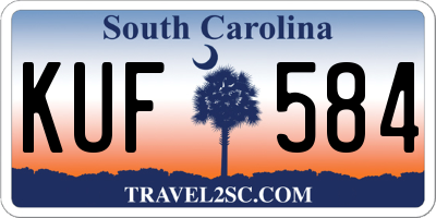 SC license plate KUF584