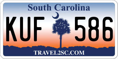 SC license plate KUF586