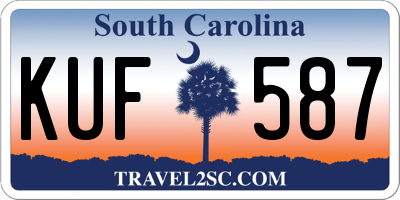 SC license plate KUF587