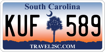 SC license plate KUF589