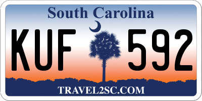 SC license plate KUF592