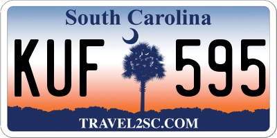 SC license plate KUF595