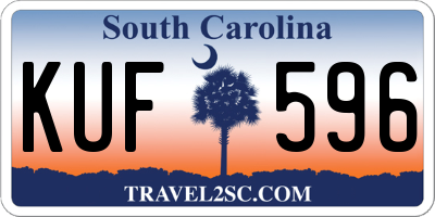 SC license plate KUF596