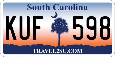 SC license plate KUF598