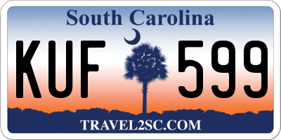 SC license plate KUF599