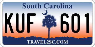 SC license plate KUF601