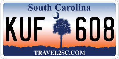 SC license plate KUF608