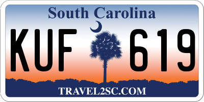 SC license plate KUF619