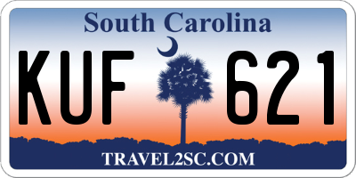 SC license plate KUF621