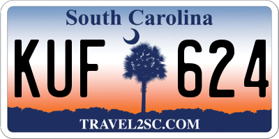 SC license plate KUF624