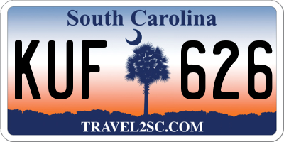 SC license plate KUF626