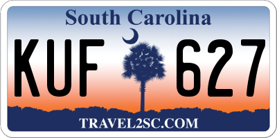 SC license plate KUF627