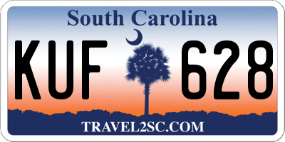 SC license plate KUF628