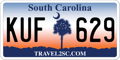 SC license plate KUF629