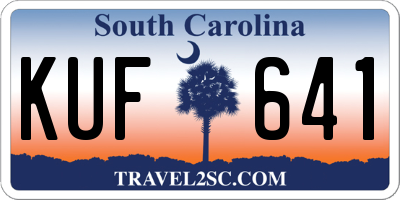 SC license plate KUF641