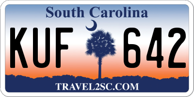 SC license plate KUF642