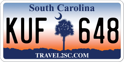 SC license plate KUF648