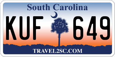 SC license plate KUF649