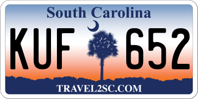 SC license plate KUF652
